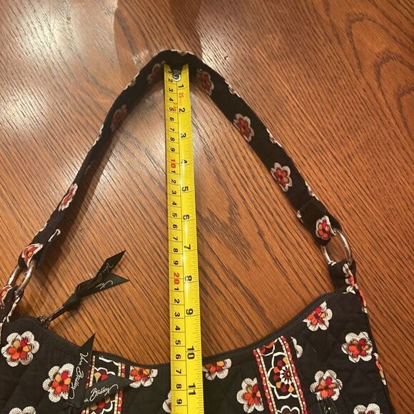 Vera Bradley bag like new black, red cream tan colors - Picture 5 of 12